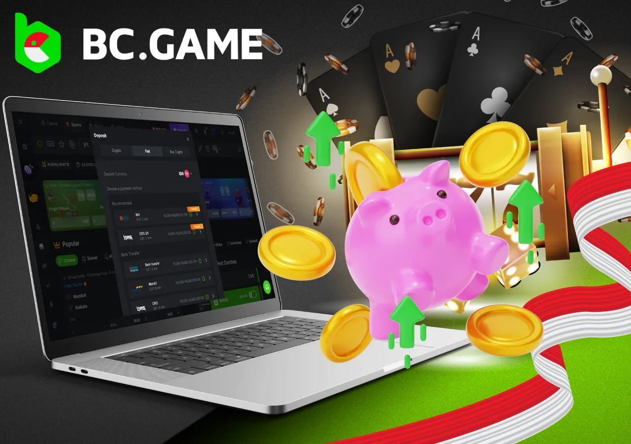 The process of starting betting on the BC Game platform