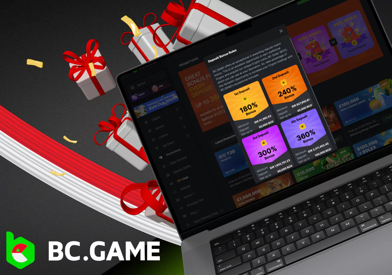 Welcome bonus for new BC Game users