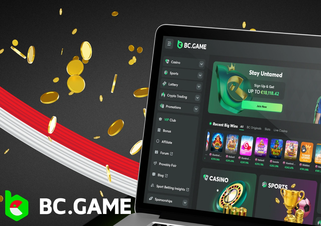 Description of the main advantages of bc game bookmaker and casino for players